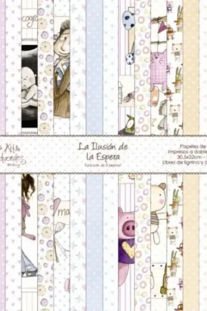 PAPEL SCRAP EL ALTILLO DE LOS DUENDES KIT 30x30 LA ILUSIÓN DE LA ESPERA Artesanal