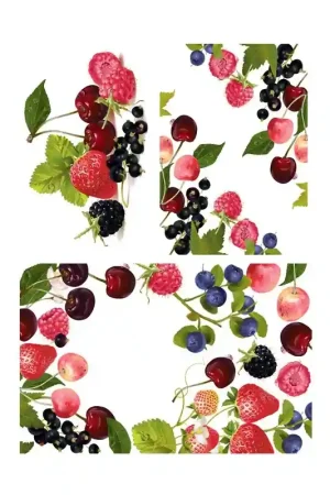 PAPEL ARROZ CADENCE Nº624 FRUTOS ROJOS 30x41 Favorito De Clientes