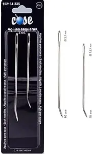 Oferta Limitada AGUJAS SAQUERAS PUNTA CURVA COSE, SET 2 (Nº3 Y 3,5)