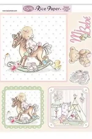 Venta Final PAPEL ARROZ DAYKA BEBÉ CHICA 22X29 CM