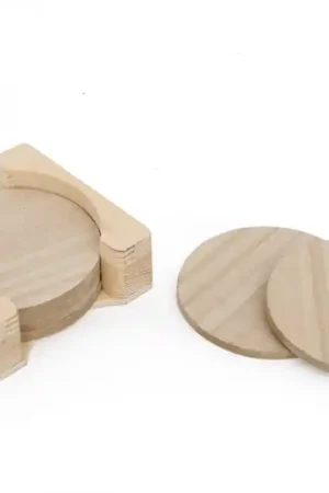 Ocasión Especial POSAVASOS DE MADERA 10x10 CM, SET 6