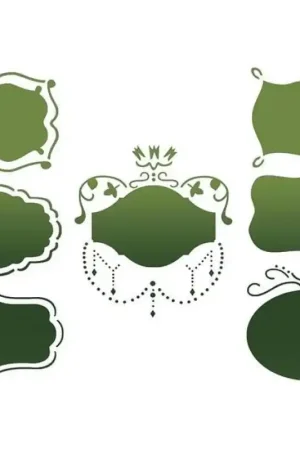 STENCIL ACRILEX 21x15 CM ETIQUETAS Stock Limitado