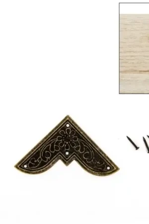 ESQUINAS PARA CAJAS ORO VIEJO 6.2x3.6 CM SET 4 Lujoso