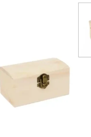 Solo Por Tiempo Limitado CAJA MADERA BAÚL 12x7x6.5 CM