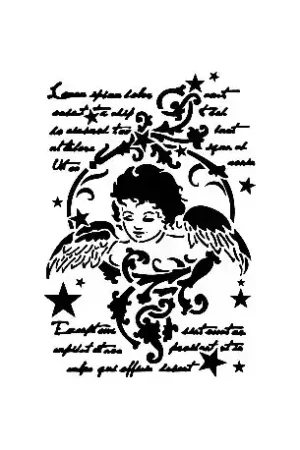 STENCIL CADENCE 21x30 CM ÁNGEL NAVIDAD Certificado