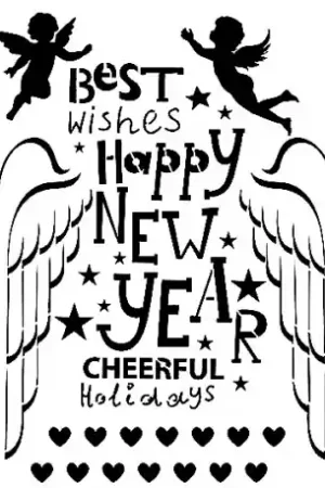 STENCIL CADENCE 21x30 CM HAPPY NEW YEAR Descuento