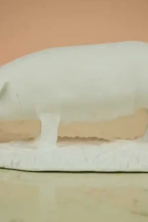 Edición Limitada ESCAYOLA, CERDO DE PIE CON PEANA 8 CM