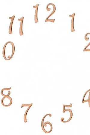 Envío Internacional SILUETA MADERA NÚMEROS RELOJ DM