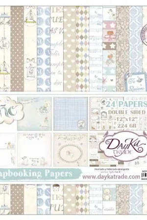 Oferta De Temporada PAPEL SCRAP DAYKA KIT 30x30 SCP-3024 BEBÉ NIÑO