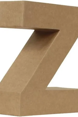 Artesanal LETRA PAPEL MACHÉ "Z" 17,5 CM