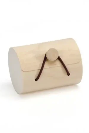 CAJA MADERA DE BALSA CILÍNDRICA 5.5x7.5 CM Mayoreo
