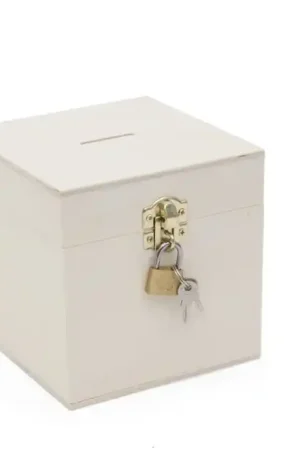 Oferta Flash CAJA MADERA HUCHA CON CANDADO 13x13x13 CM