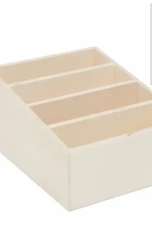 CAJA MADERA CON 4 DIVISIONES 20x16x10 CM Entrega Rápida