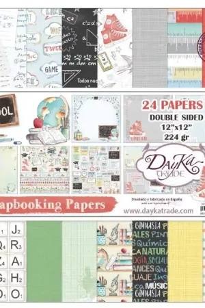 Exclusivo PAPEL SCRAP DAYKA KIT 30x30 SCP-3025 SCHOOL