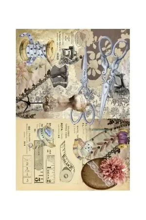 PAPEL ARROZ CADENCE Nº645 COSTURERO VINTAGE 30x41 Mejor Precio