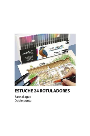 De Moda ROTULADOR ALEX BOG 2 PUNTAS FINA/PINCEL SET 24 UDS