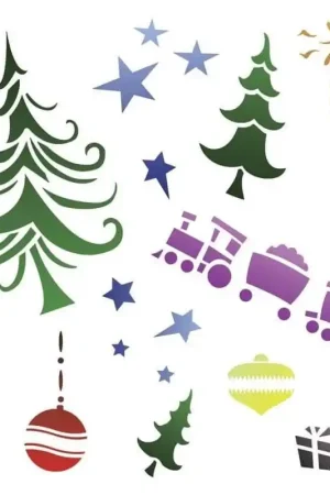 Envío Exprés STENCIL ACRILEX 13x13 CM NAVIDAD