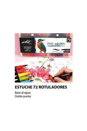Alta Calidad ROTULADOR ALEX BOG 2 PUNTAS FINA/PINCEL SET 72 UDS