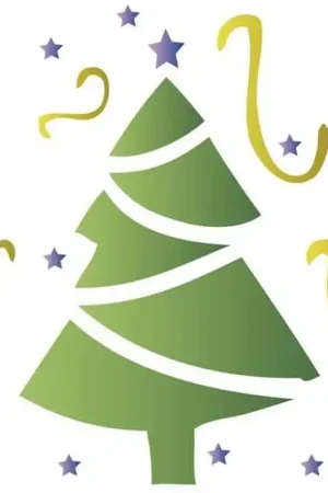 Directo De Fábrica STENCIL ACRILEX 10x10 CM ÁRBOL NAVIDAD