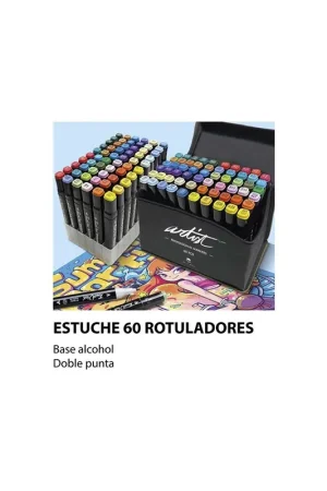 ROTULADOR ALEX BOG ARTIST ESTUCHE 60 COLORES Ordena Ya