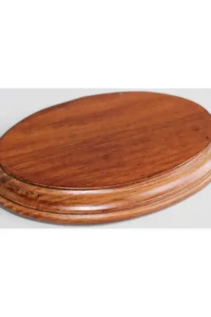 Disponible Ahora PEANA MADERA ABEDUL OVAL 15x9 CM