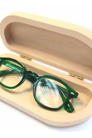 Artesanal PORTAGAFAS DE MADERA DE HAYA 18x8x4 CM