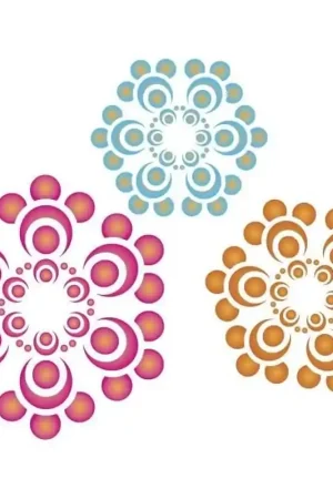 STENCIL ACRILEX 10x10 CM FLORES Envío Gratis