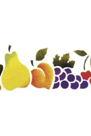 STENCIL ACRILEX 33x14 CM FRUTAS Garantía Incluida
