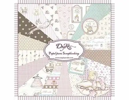 PAPEL SCRAP DAYKA BLOC 20x20 SCP-1001 BEBÉ NIÑA Envío Gratis