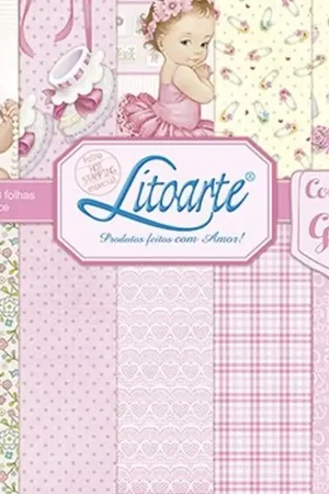 No Te Lo Pierdas PAPEL SCRAP LITOARTE KIT 30x30 BABY GIRL SBD-008