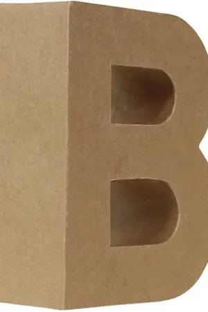Envío Inmediato LETRA PAPEL MACHÉ "B" 17,5 CM