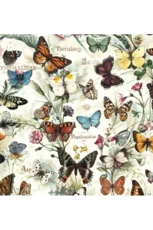 Disponible Ahora PAPEL DECORATIVO BOMOART MARIPOSAS 100x70 CM