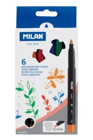 Liquidación ROTULADORES MILAN TELA 6 COLORES