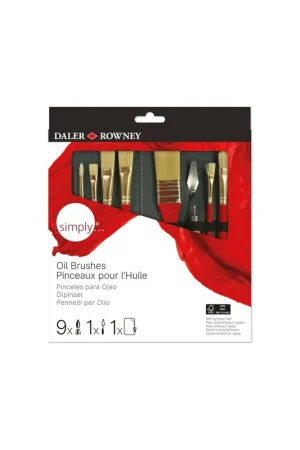 SET 10 PINCELES DALER ROWNEY SIMPLY OLEO Directo De Fábrica