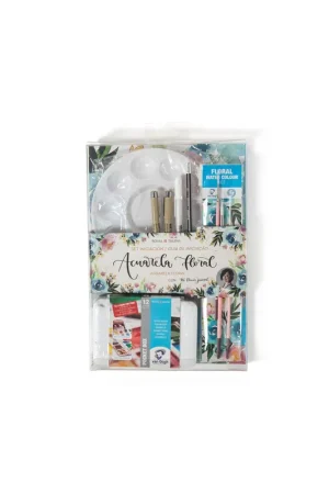 SET ACUARELA TALENS ART CREATION INICIACION FLORAL Exclusivo