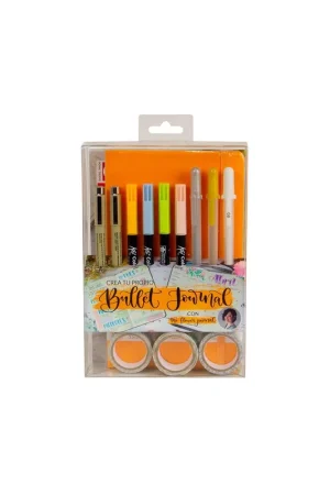 Precio Económico SET TALENS LETTERING BULLET JOURNAL NARANJA