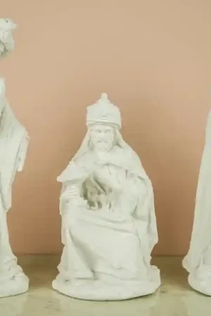 Máxima Calidad ESCAYOLA, REYES MAGOS TELA 28 CM