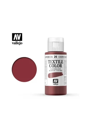 TEXTIL COLOR VALLEJO 60ML BURDEOS 26 Artesanal
