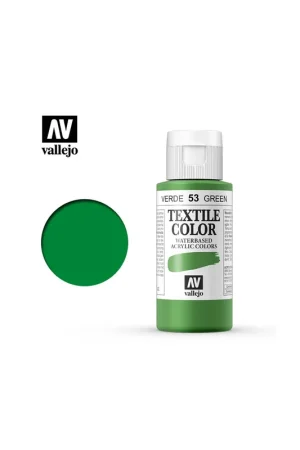 Disponible Ahora TEXTIL COLOR VALLEJO 60ML VERDE (OPACO) 53