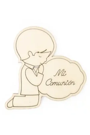 Stock Limitado SILUETA MADERA NIÑO REZANDO 9.9X10X0.3 CM