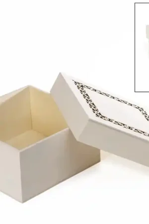 Precio Económico CAJA MADERA ENREJADA FLORECITAS 16x16 CM