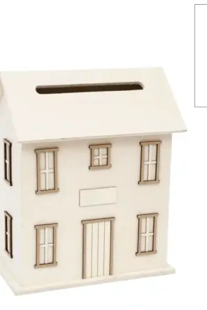 CAJA MADERA CASA CORREO 24.5x16x29.5 CM Solo Por Tiempo Limitado