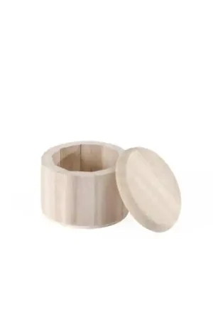 Devolución Gratuita CAJA MADERA REDONDA 6x6x4 CM