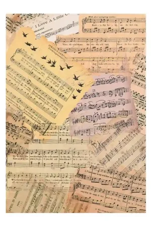 Artesanal PAPEL ARROZ CADENCE Nº191 PARTITURAS 30x41