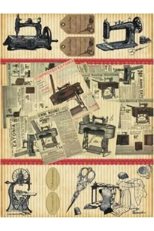 Original PAPEL ARROZ CADENCE Nº011 MAQUINA DE COSER 30x41