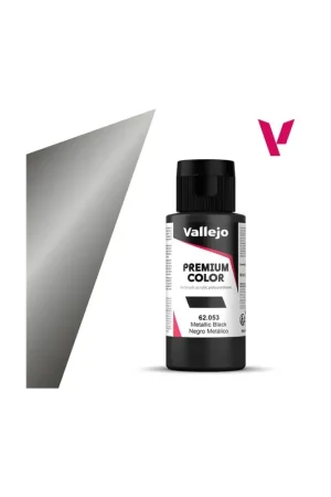 Garantía Incluida VALLEJO PREMIUM COLOR 60 ml METALICO Negro