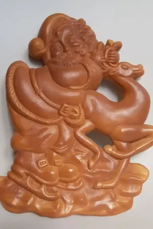 Ordenar Ahora Mismo FIGURA DE PAPA NOEL CON RENO RODOLFO