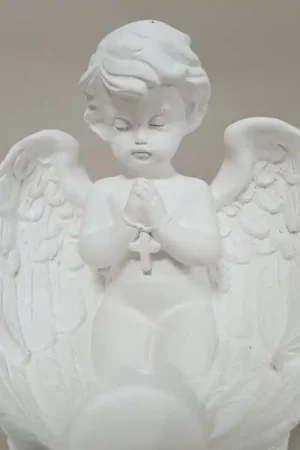 Súper Precio REGALO PARA BAUTIZO ANGELITO PORTA VELA NIÑO EN ESCAYOLA 14 CM