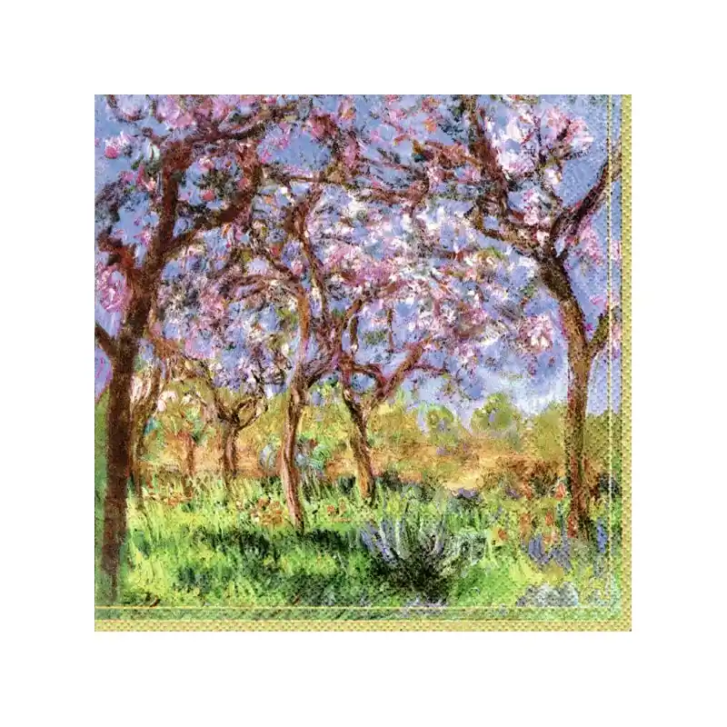 PAQUETE 20 SERVILLETAS DECORATIVAS PRIMAVERA EN GIVERNY Última Oportunidad