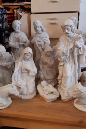 Gran Oferta GRAN BELEN DE 11 PIEZAS EN POLIRESINA PARA NAVIDAD 50 CM